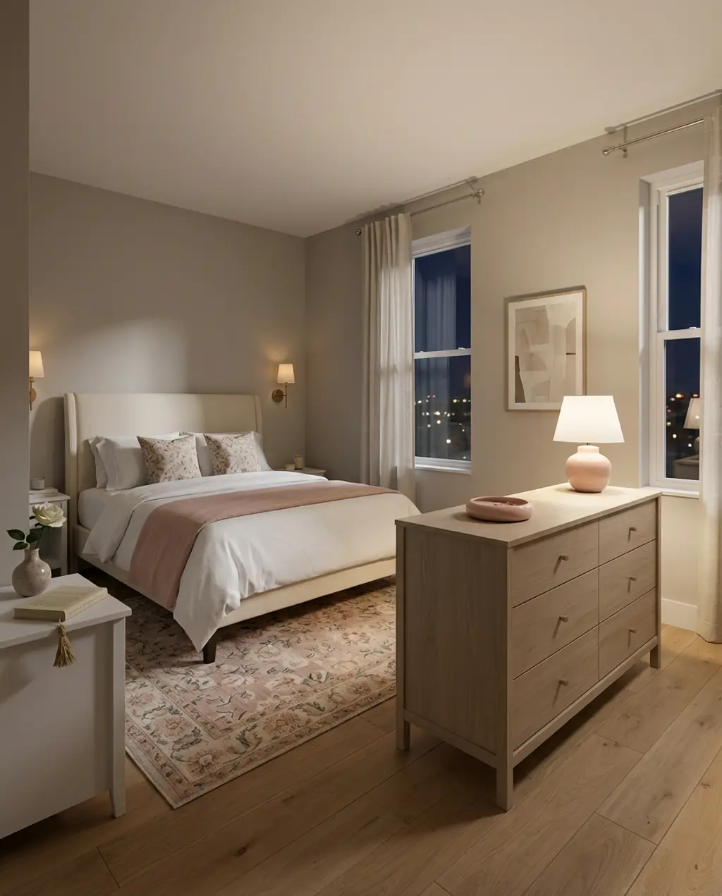 Bright & Airy Transitional Bedroom — Luxury Version