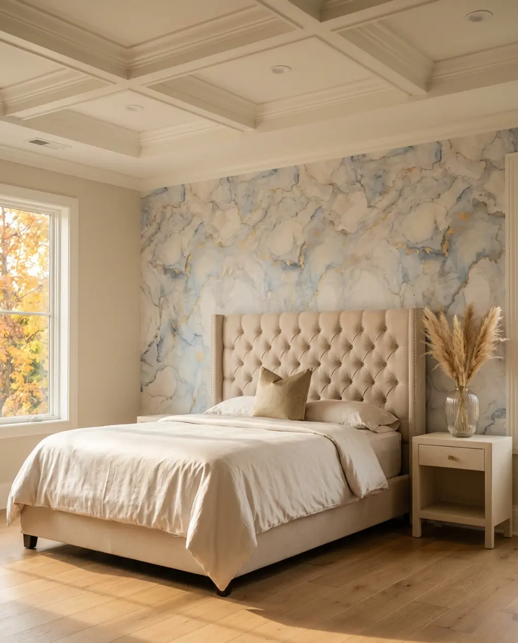 Soft Watercolor Marble Wallpaper for a Serene Aesthetic Bedroom