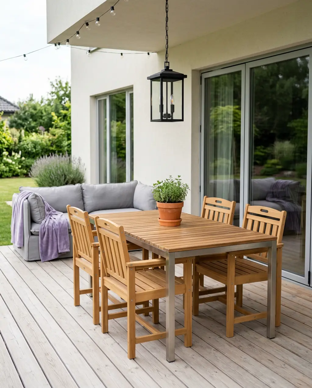 Modern Scandinavian Outdoor Dining Lounge