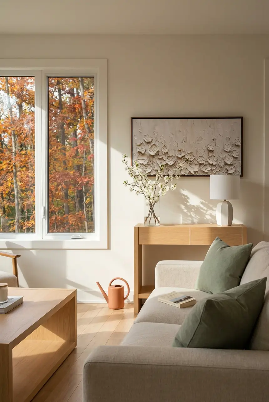 Simple Spring Living Room Decor with Fresh Blooms