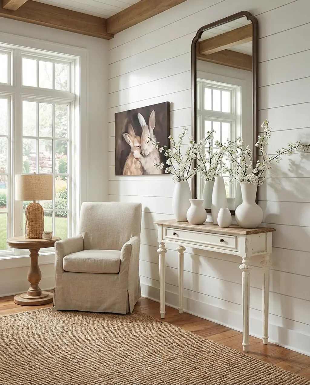 Farmhouse Easter Gallery Wall with Bunny Prints