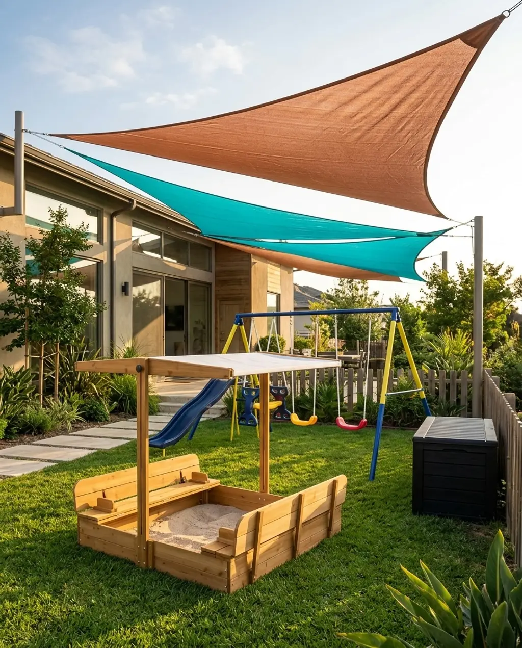 Multipurpose Sun Shade Sail for Backyard Play Area