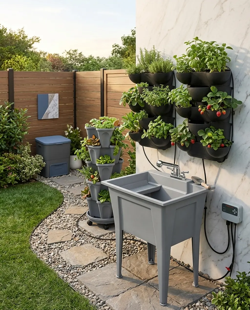 Vertical Living Wall for Produce