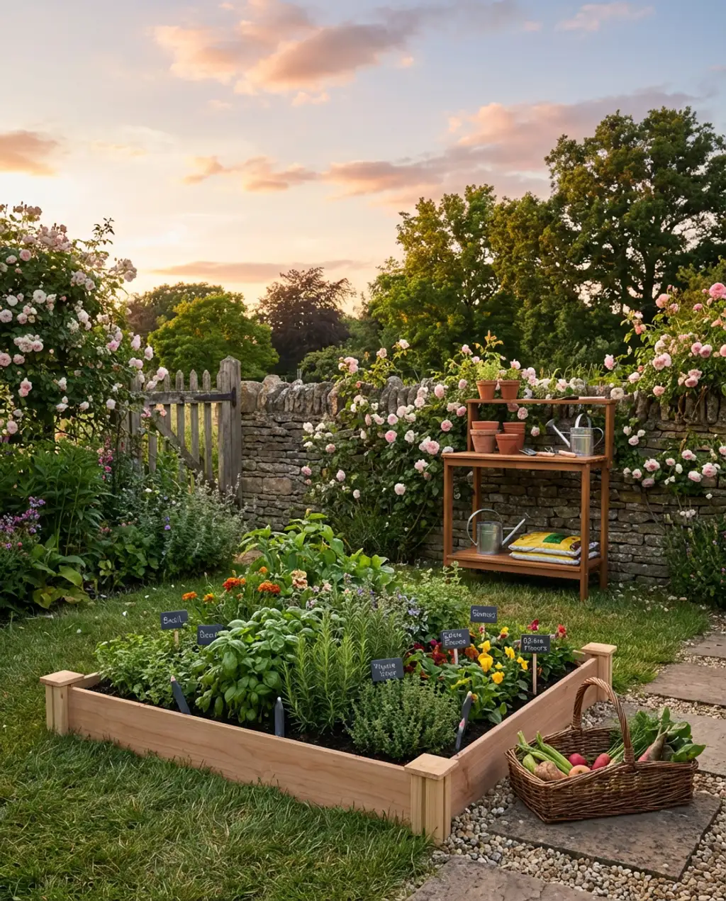 Kitchen Garden Integration for Edible Cottage Charm