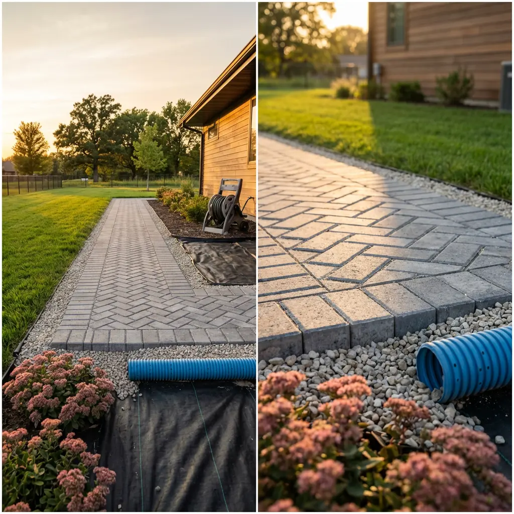 Permeable Pavers with Fine Gravel for Sustainable Drainage