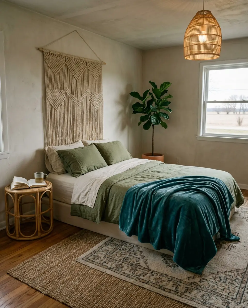 Tori-Inspired Serene Spring Bedroom with Earthy Greens