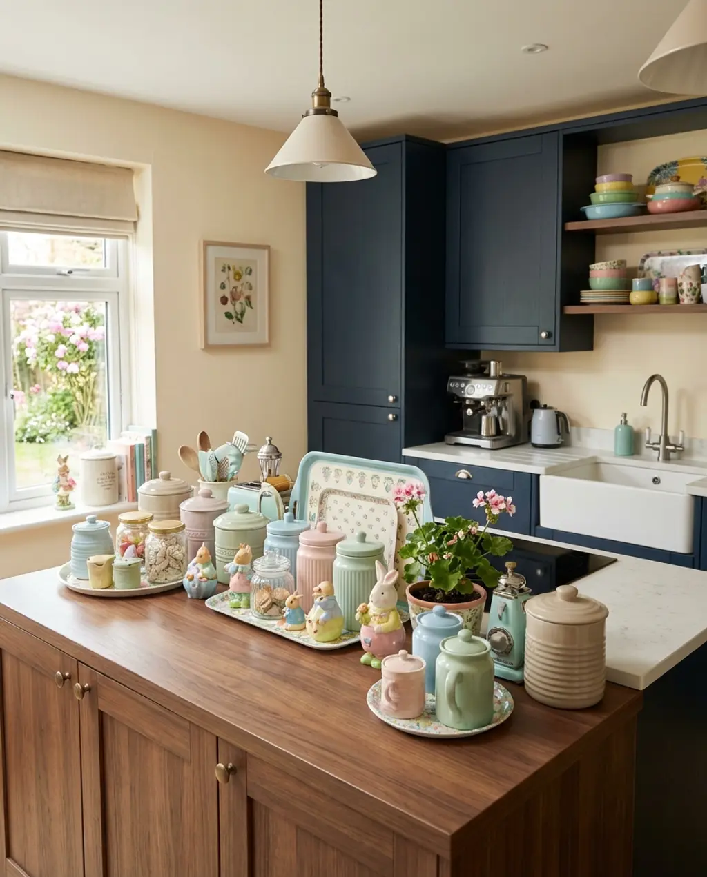 Bloxburg Inspired Playful Spring Kitchen Island Decor