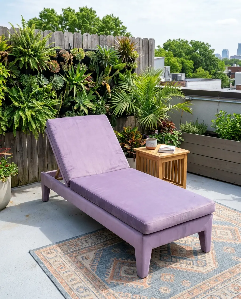Lush Roof Top Garden Retreat with Vertical Greenery
