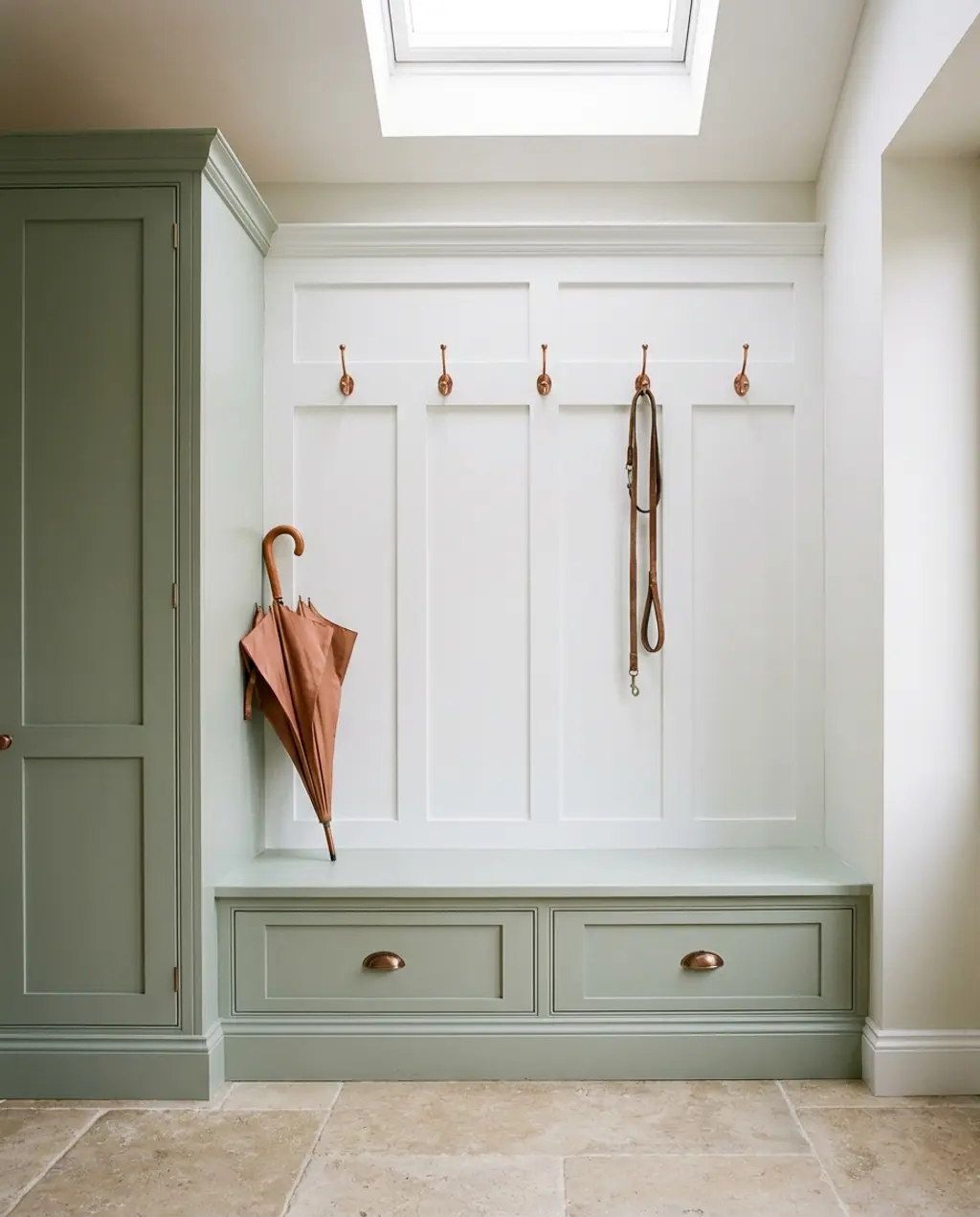 Classic Shaker Style Mudroom Closet