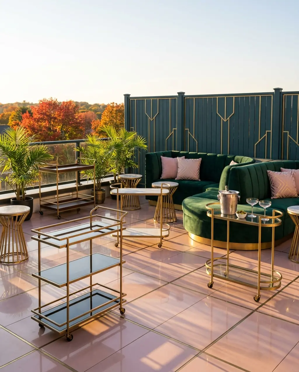Art Deco Inspired Terrace Bar — Luxury Version