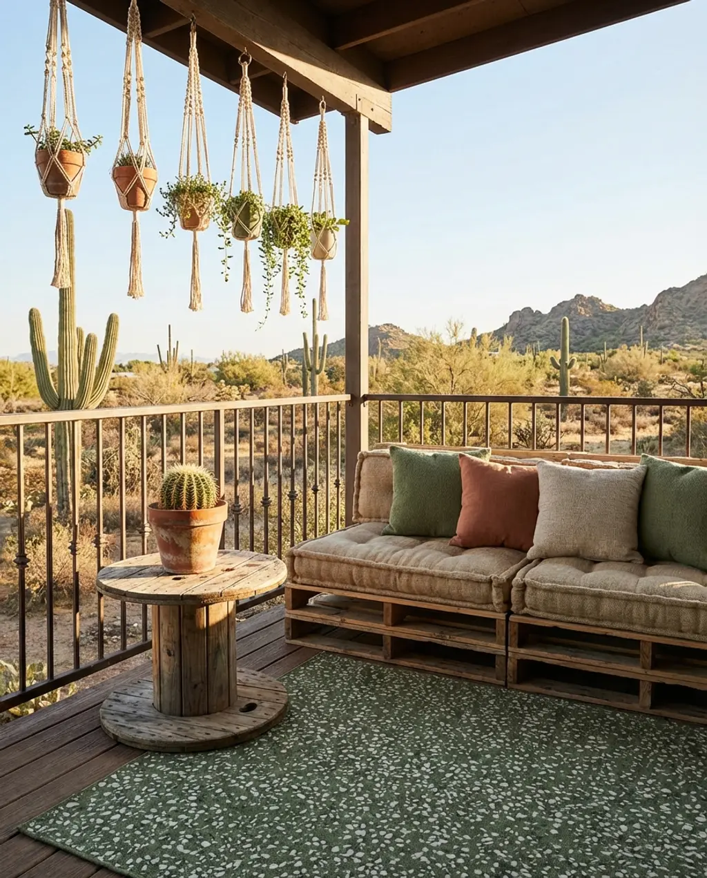 Eco-Friendly Balcony with Recycled Materials