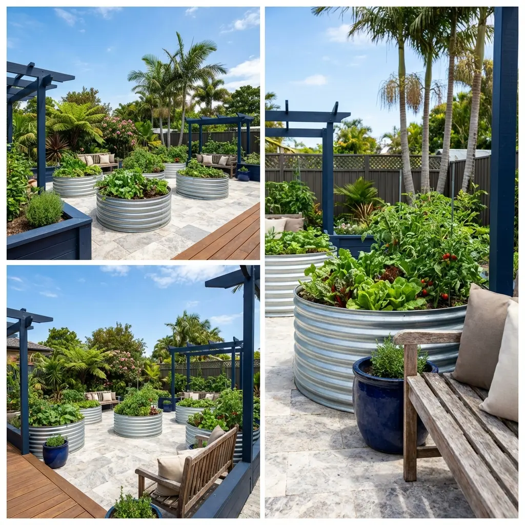 Galvanized Stock Tank Raised Beds for Farmhouse Charm