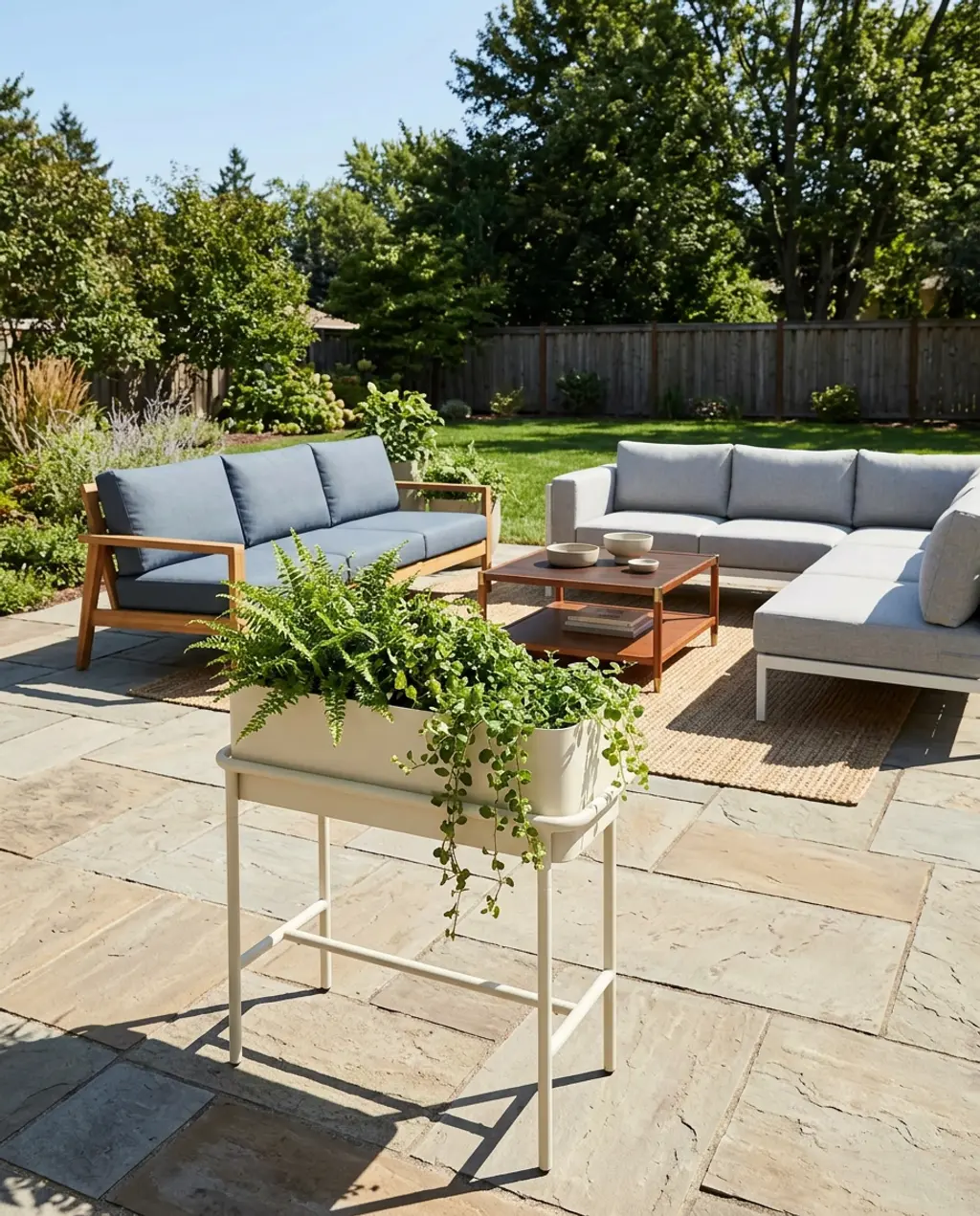 Modern Indoor-Outdoor Living Area with Sliding Glass Doors