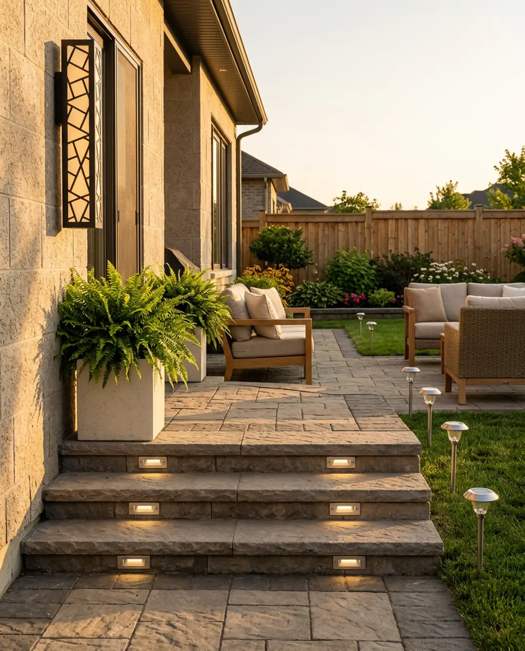 Solar Powered Step Lights for Safety & Style