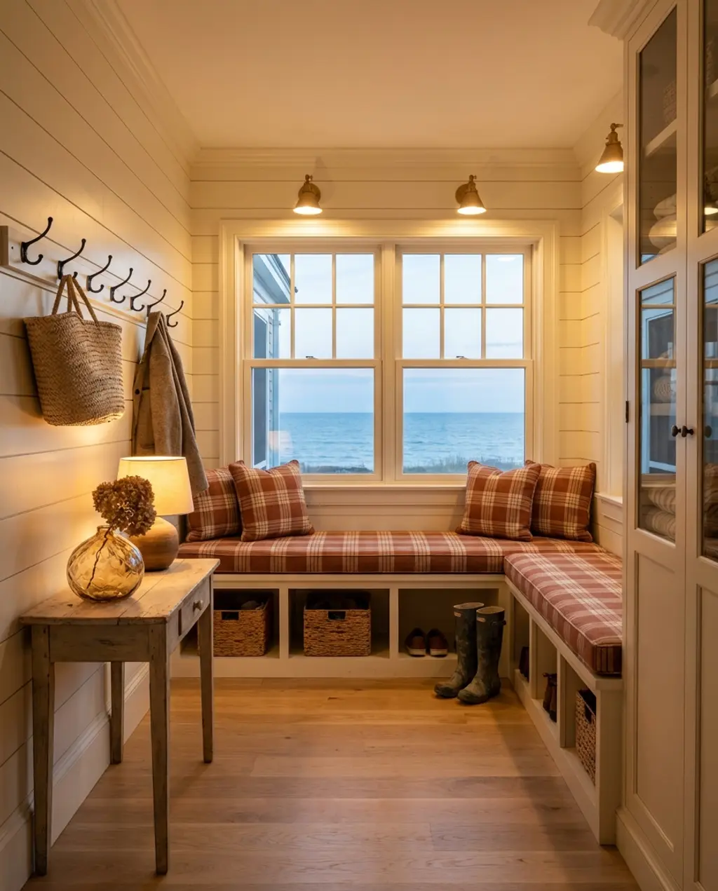 Mudroom with Cozy Window Seat