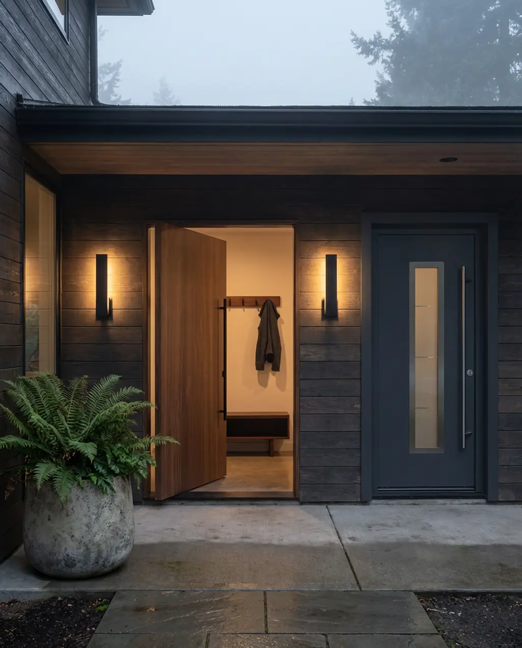 Contemporary Pivot Door Entry exterior