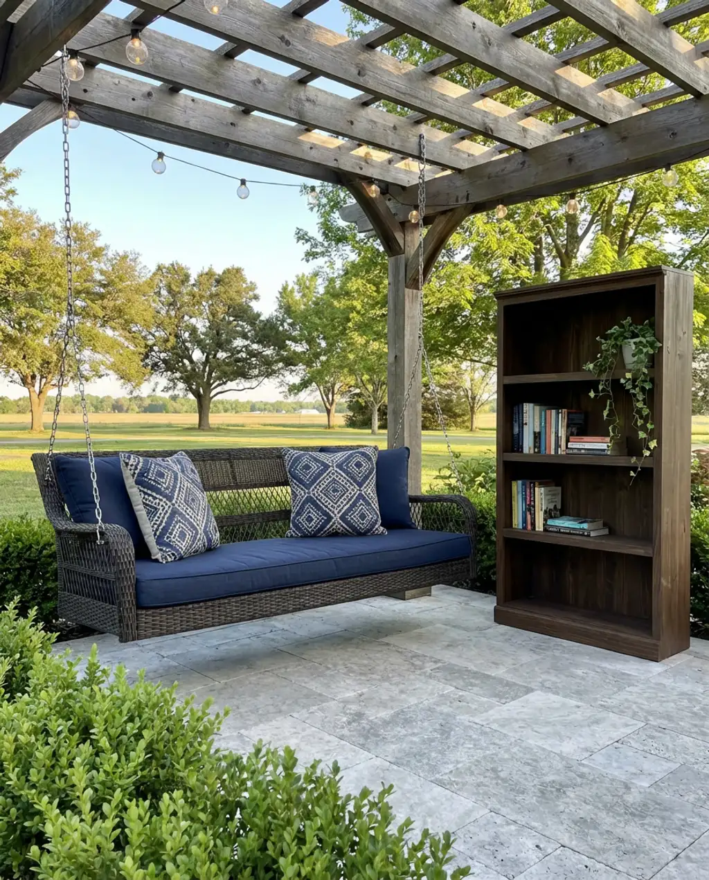 Cozy Outdoor Reading Nook with Daybed Swing — Budget Version