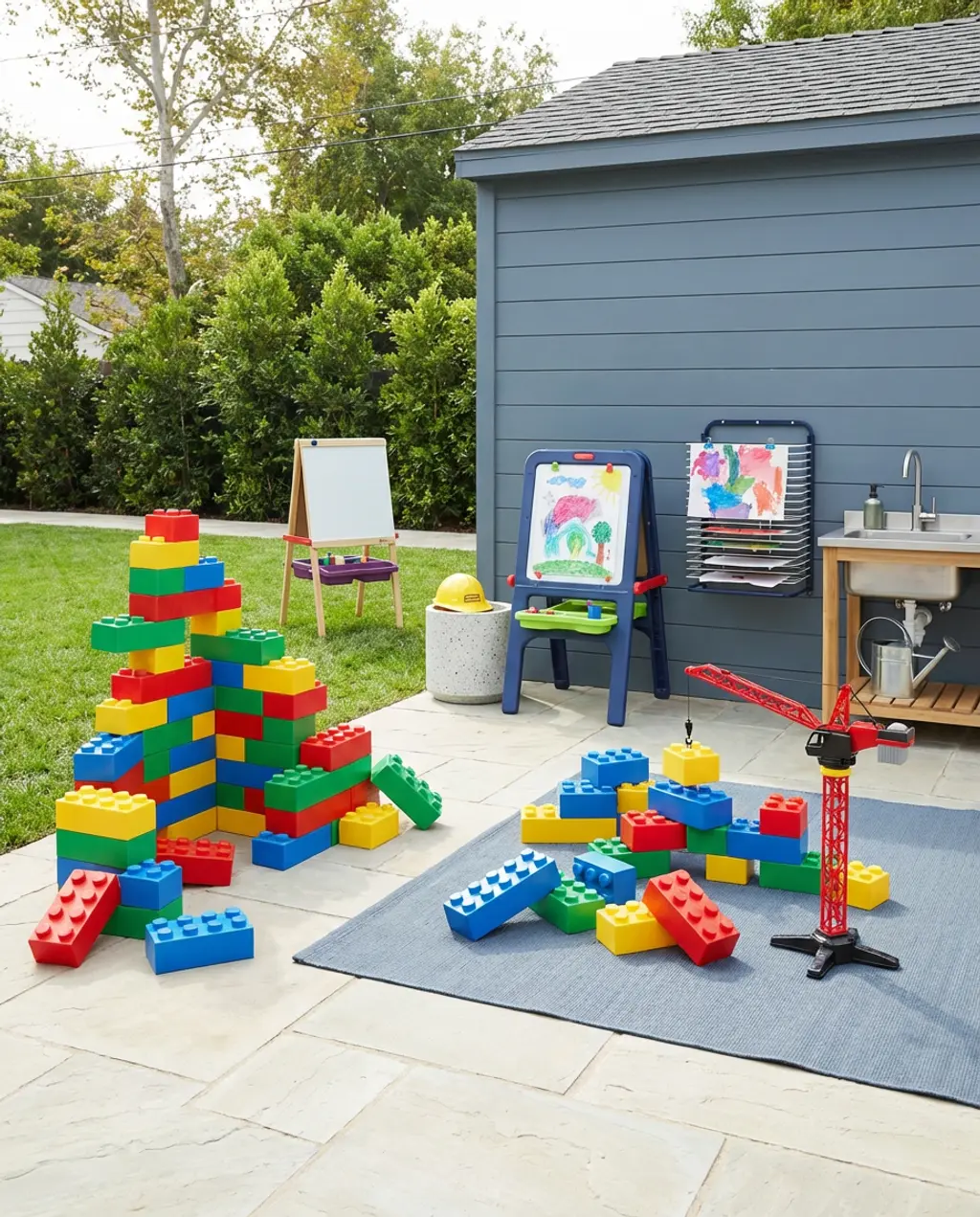 Giant Outdoor Building Blocks & Construction Zone