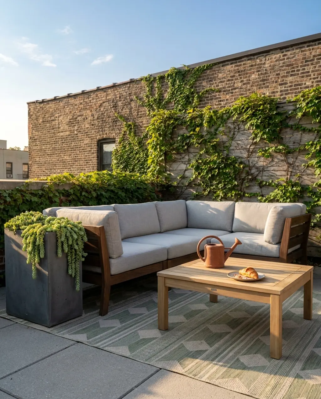 Small Open-Air Terrace with Convertible Seating