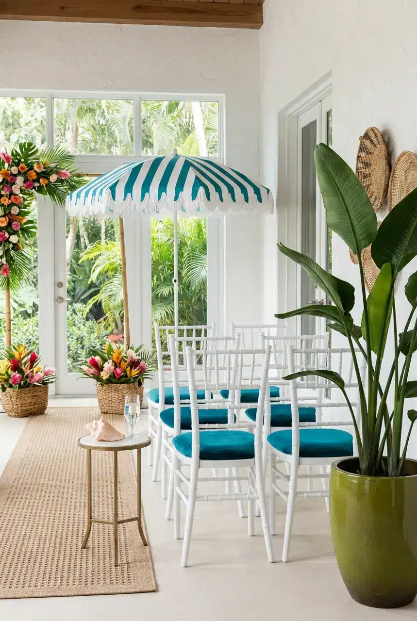 Tropical Destination Wedding Ceremony Setting