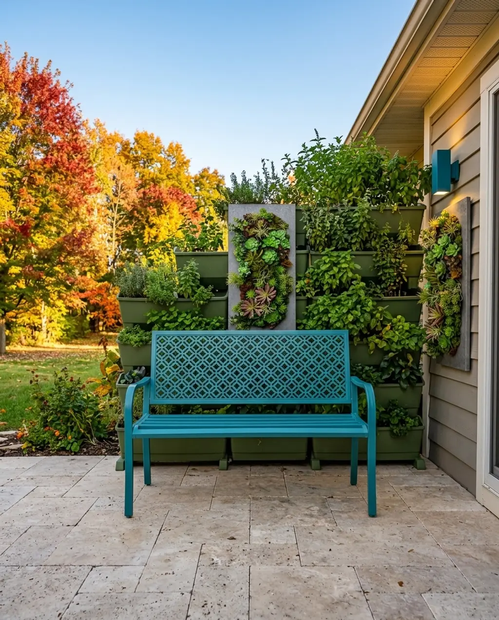 Vertical Garden Wall as a Living Shade Structure