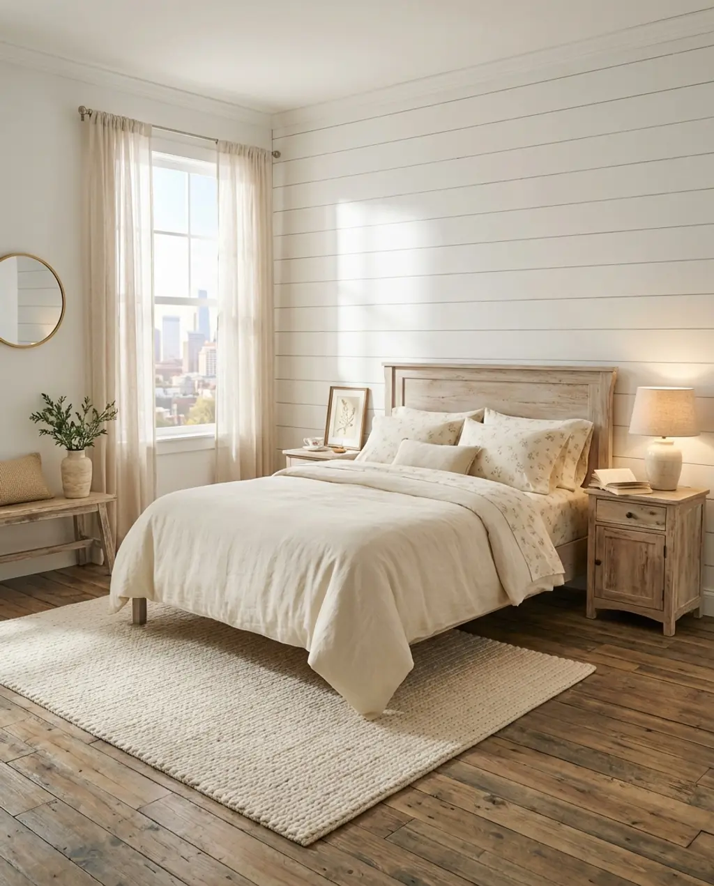 Cozy Spring Bedroom with Rustic Farmhouse Charm
