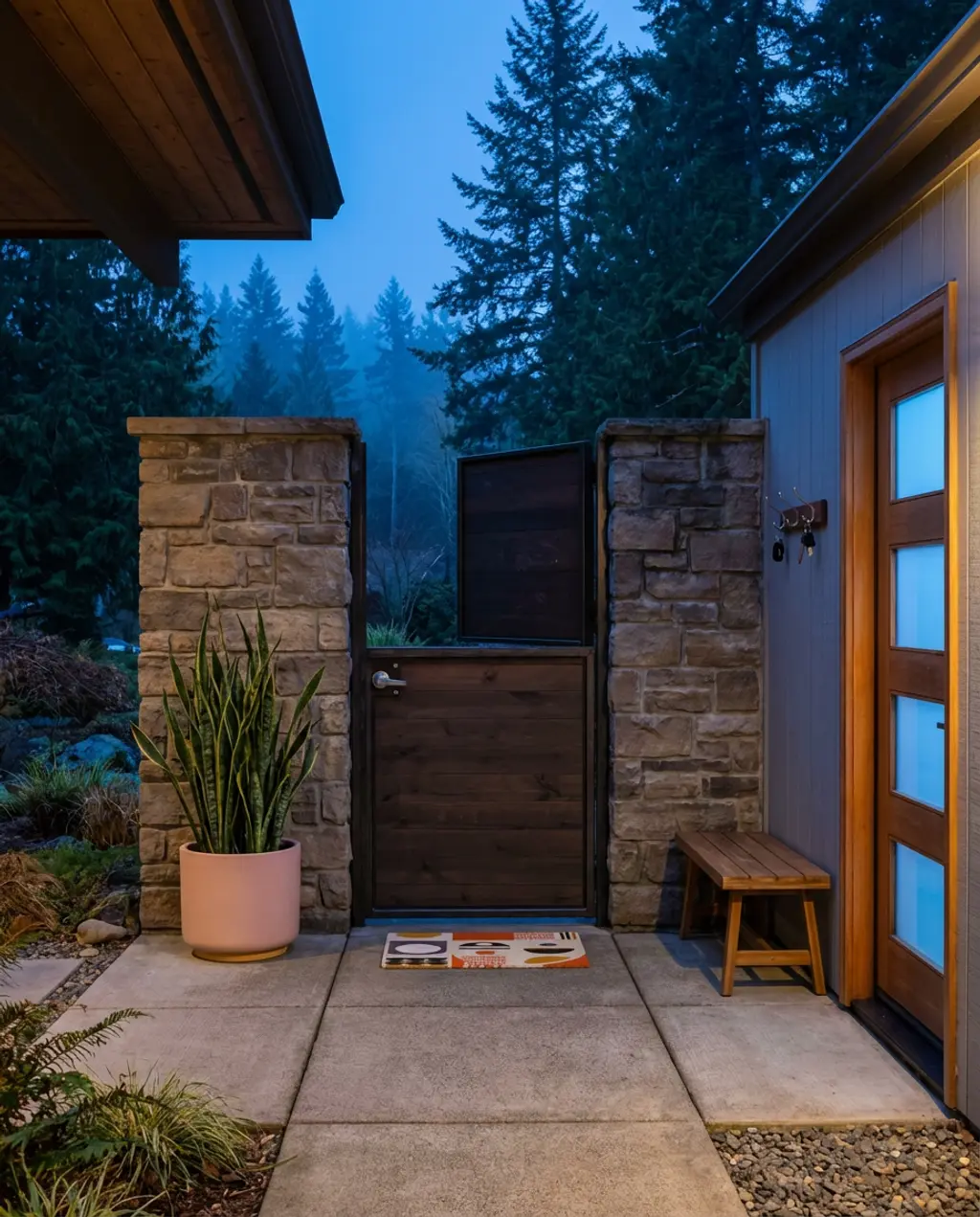 Mid-Century Dutch Door Exterior