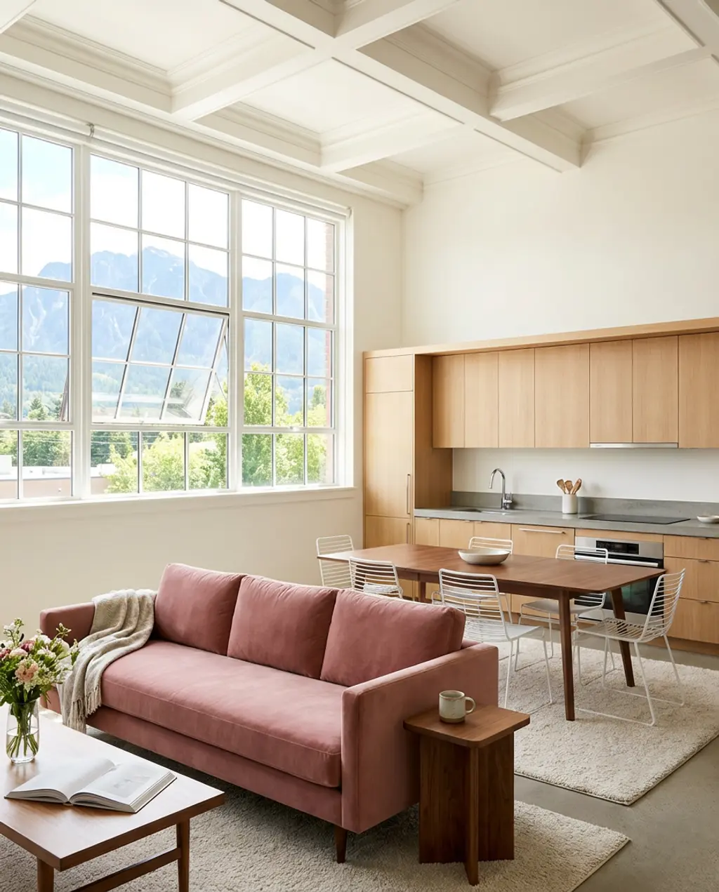 Minimalist Loft Open Flow Living and Dining