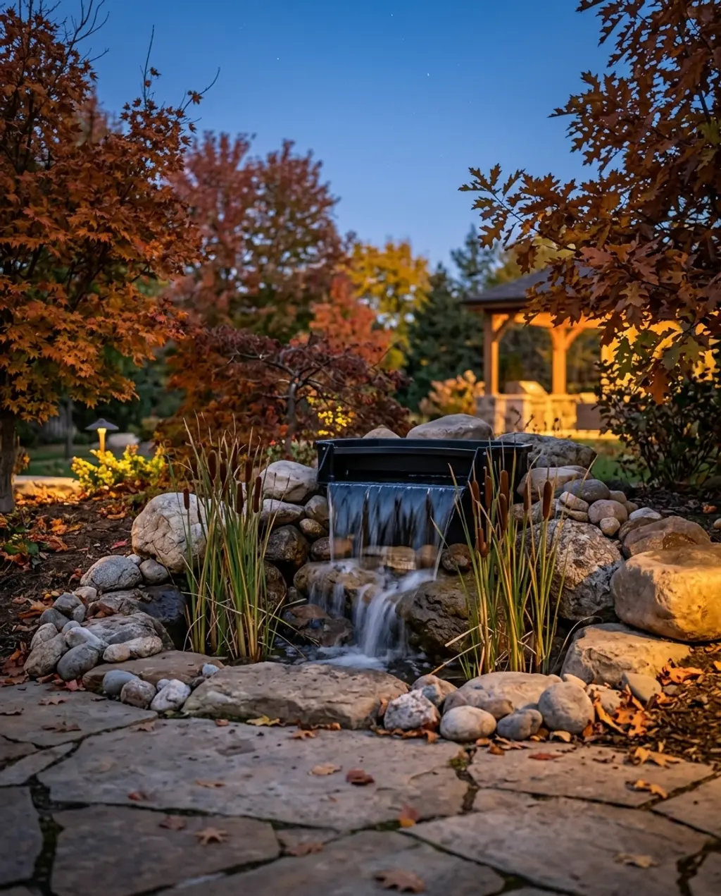 Pondless Waterfall Feature for Low-Maintenance Serenity