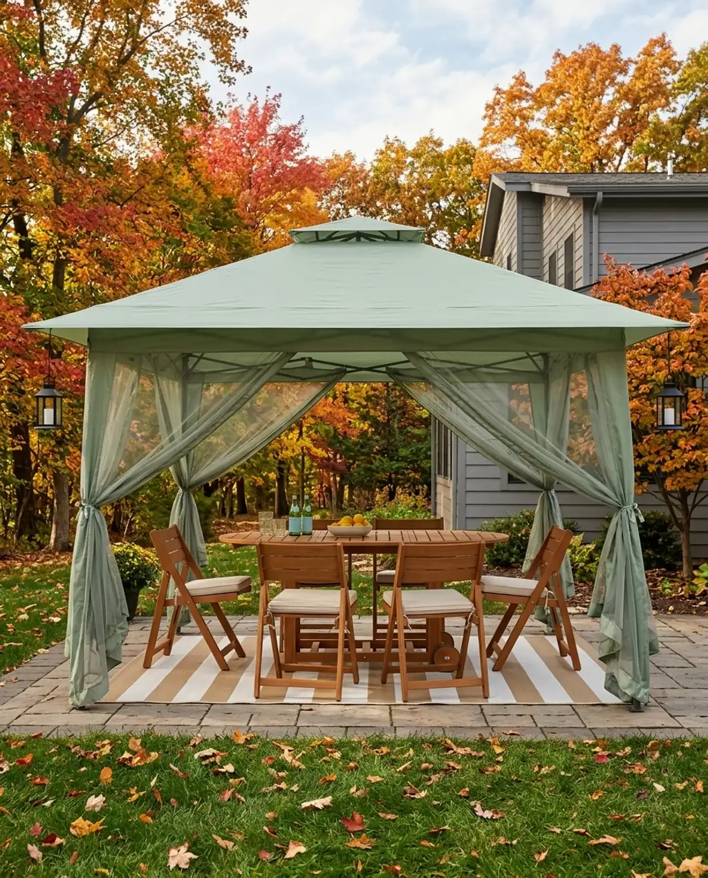 Renter-Friendly Pop-Up Gazebo with Mosquito Netting
