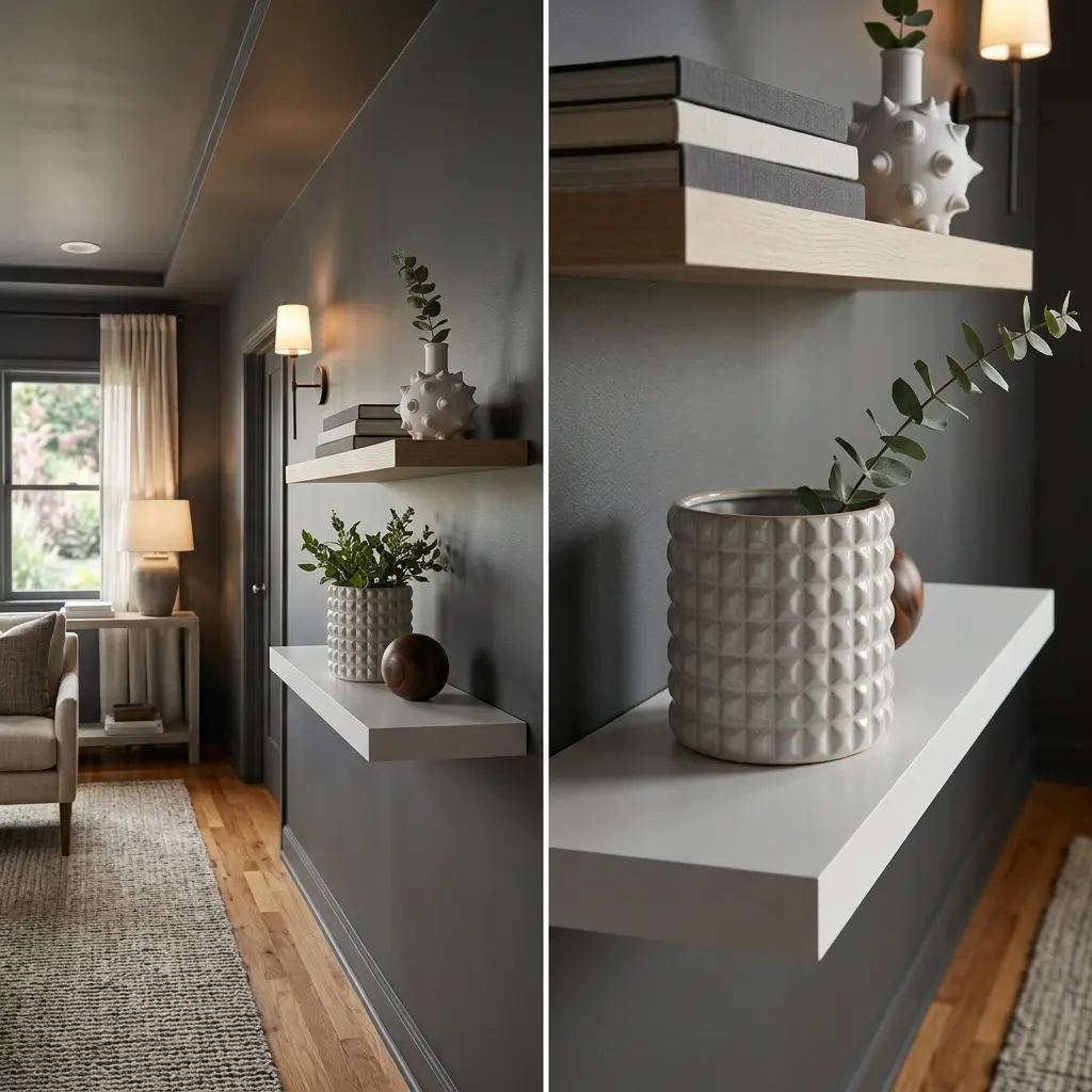 DIY Floating Shelf Refresh with Spring Decor — Luxury Version