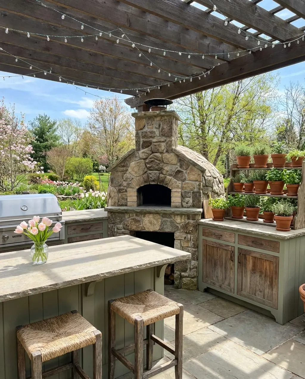 Rustic Outdoor Kitchen for Spring Entertaining 2026