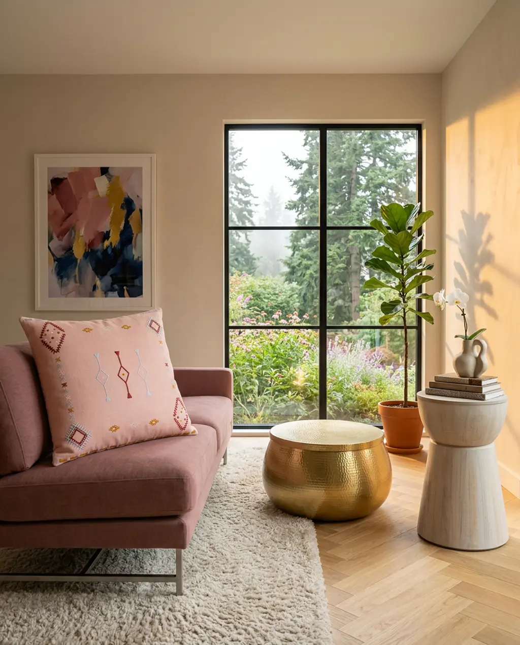 Spring Refresh: Eclectic Living Room with Global Textiles — Budget Version