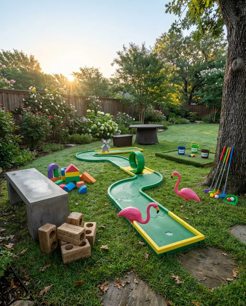 Miniature Golf Course for Backyard Fun