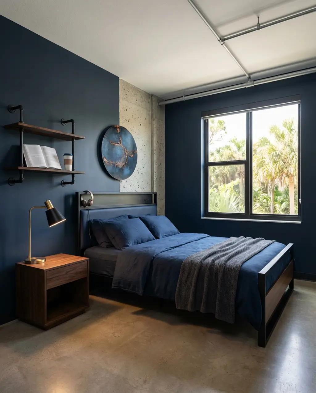 Industrial Chic Dorm with Exposed Metal — Luxury Version