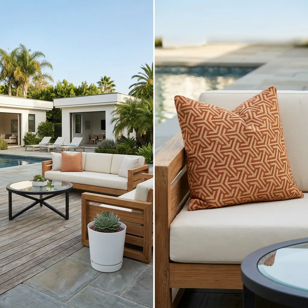 Pool House with Open-Concept Outdoor Lounge