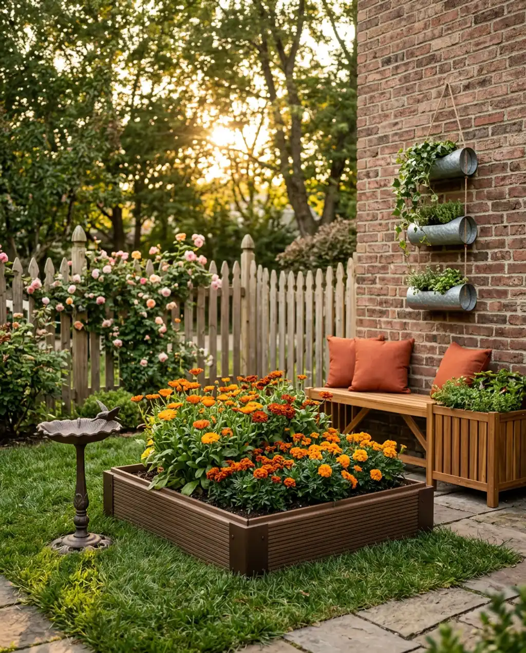 Compact Cottage Garden with Smart Layout for Small Yards