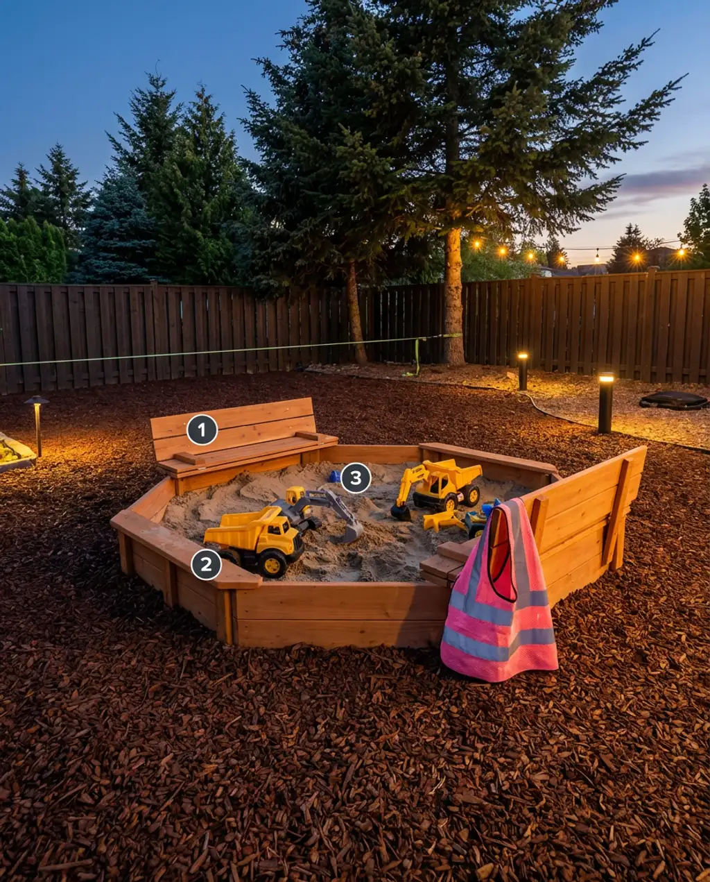 Outdoor Construction Pit with Diggers & Dump Trucks — Luxury Version