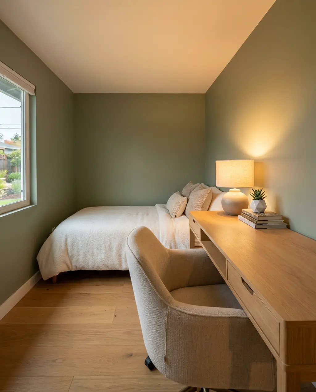 Scandinavian Minimalist Dorm Study Nook