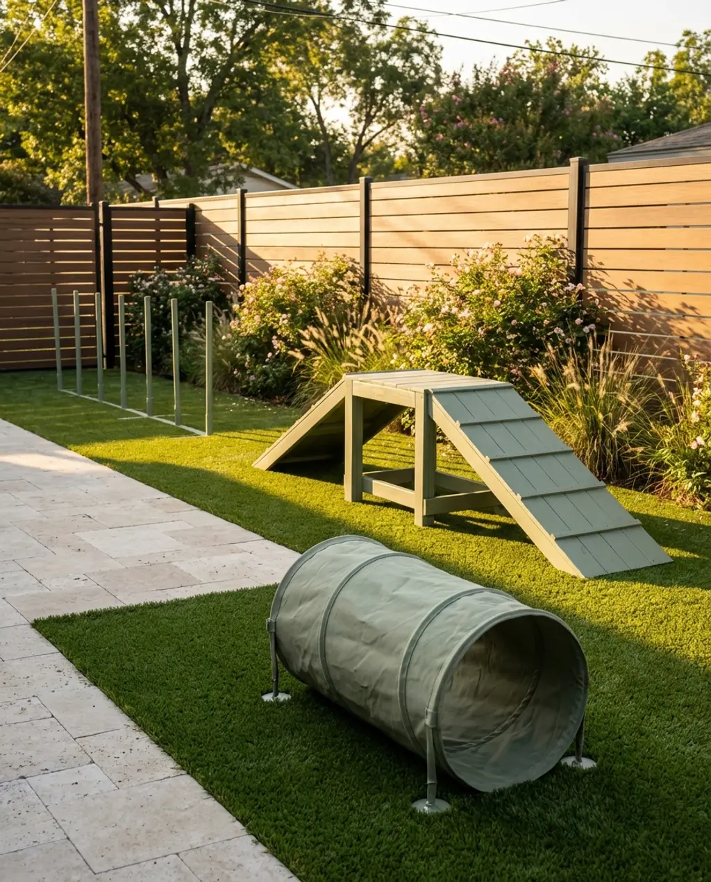 Dog-Friendly Backyard with Agility Park