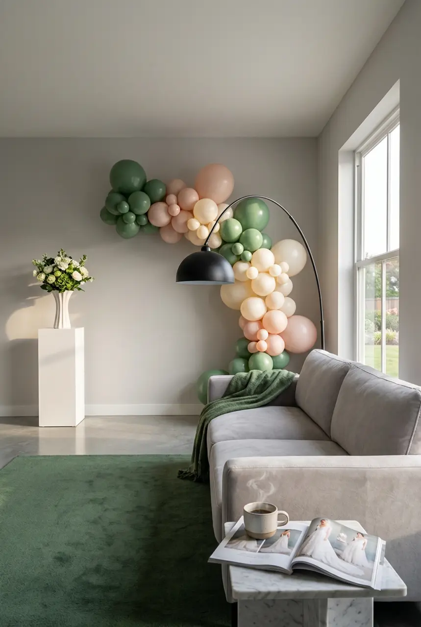 Budget-Conscious Elegant Balloon Arch Backdrop