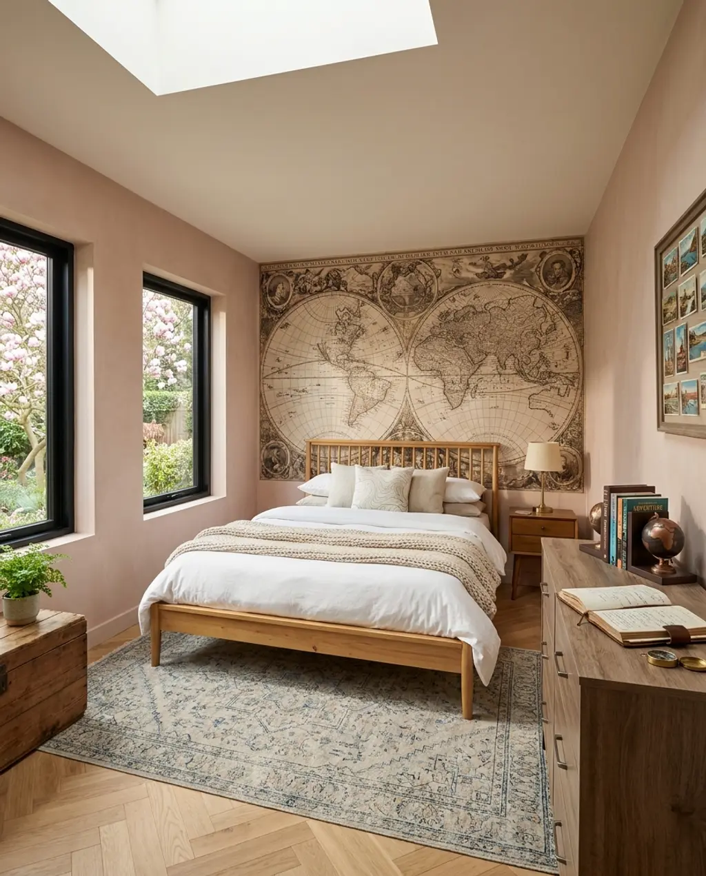 Charlie's Adventure-Themed Spring Bedroom with Maps — Budget Version