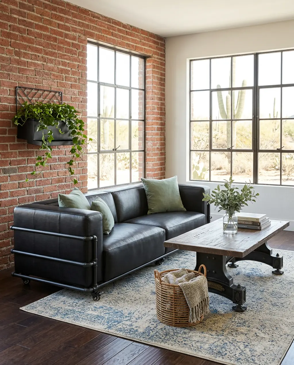 Urban Loft Spring Living Room Refresh with Industrial Accents