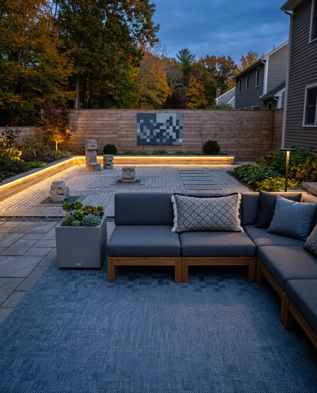 Minecraft-Inspired Zen Garden Build