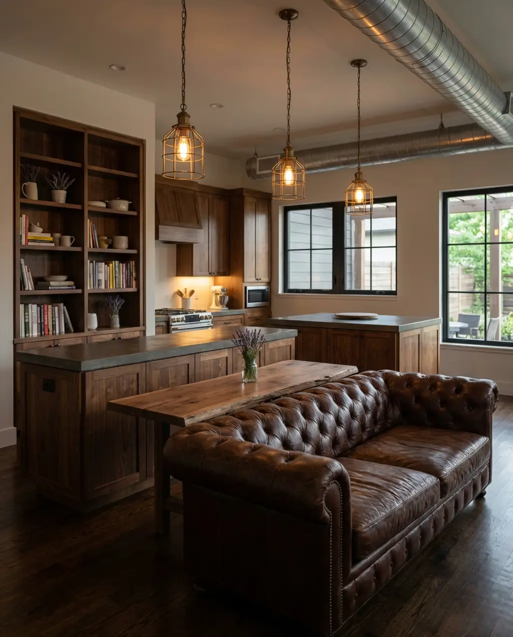 Industrial Chic Open Plan with Metal Accents