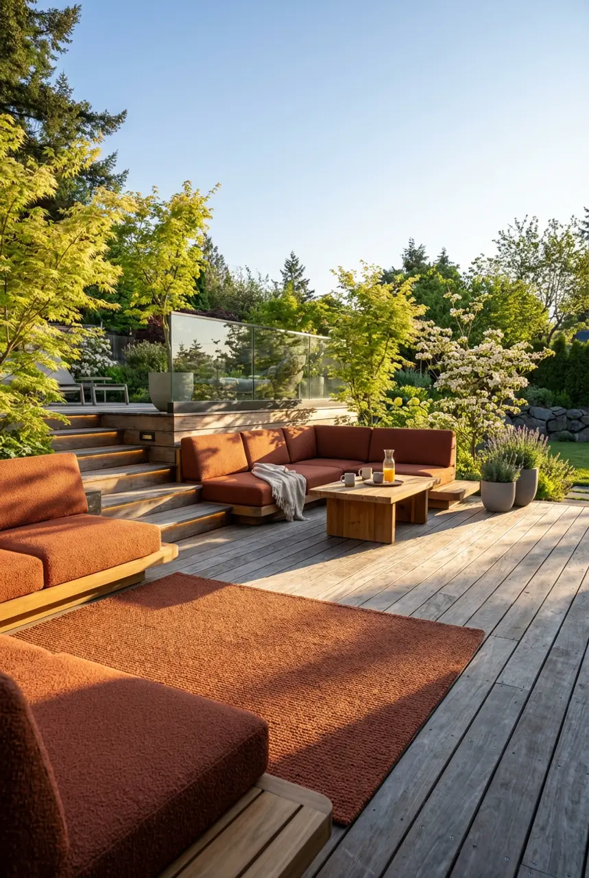 Multi-Level Deck Outdoor Living Room