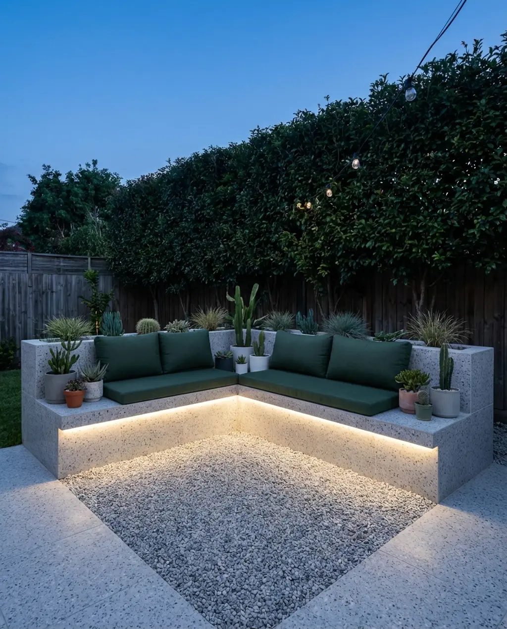 Raised Planter Box Seating Area