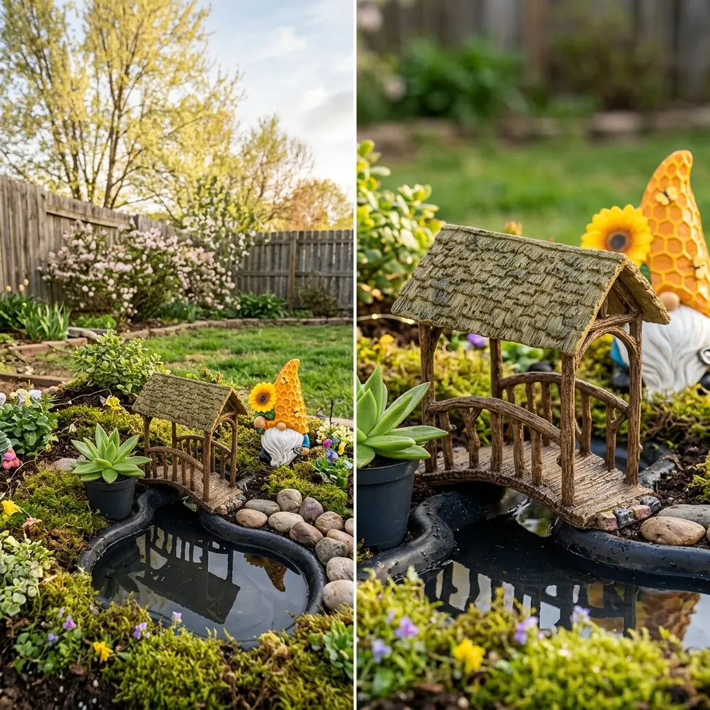 Enchanting Fairy Garden Pond for Whimsical Small Spaces