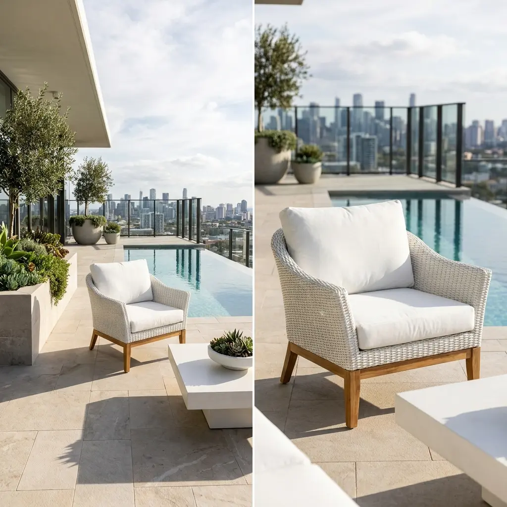 Luxury Penthouse Terrace with Infinity Pool