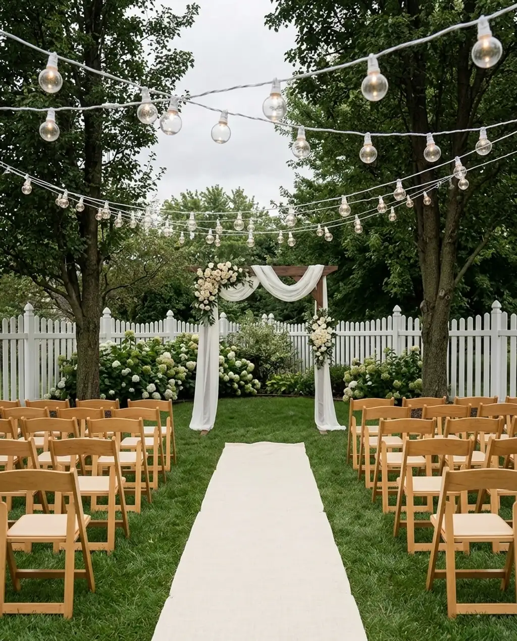Small Backyard Wedding Ceremony Archway — Luxury Version